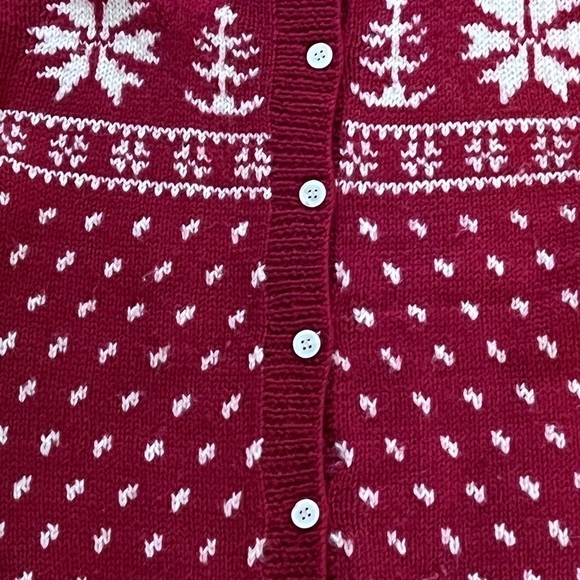 Vintage Jacqueline Icelandic Fair Isle Hand Knit Cardigan Sweater M - Picture 4 of 8